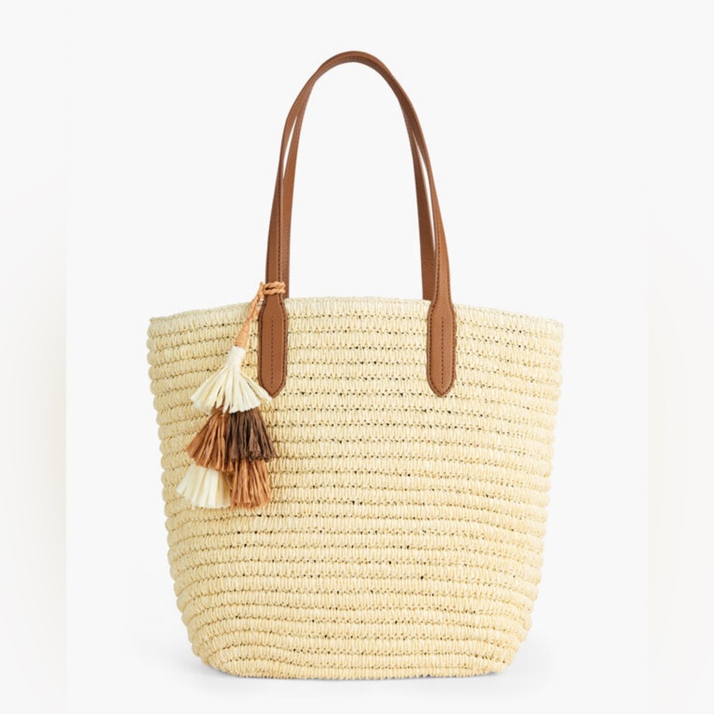 NWT Talbots paper straw tote